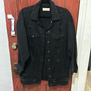 PacSun denim black jacket size small